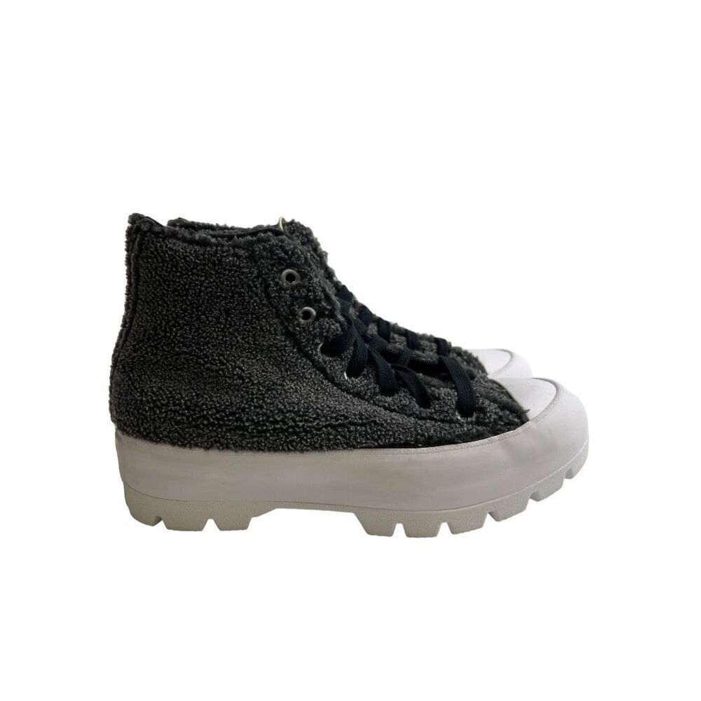 NEW! Converse All Star High Top Grey Sherpa Cozy Lugged Platform Women's Size 6